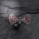Multi-Gem Sparkle Bow Tie Cartilage Earring-Pink