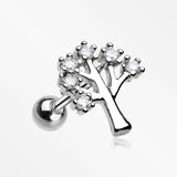 The Tree of Life Sparkle Cartilage Tragus Earring-Clear