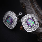 Opal Sparkle Essentia Cartilage Tragus Earring-Clear/Purple
