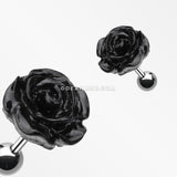 Dainty Rose Cartilage Earring-Black