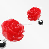 Dainty Rose Cartilage Earring-Red