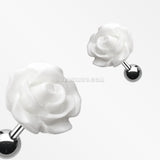 Dainty Rose Cartilage Earring-White