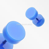 A Pair of Solid Acrylic Faux Gauge Plug Earring-Blue