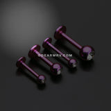 Blackline PVD Gem Ball Steel Labret-Purple/Clear