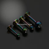 Blackline PVD Gem Ball Steel Labret-Rainbow/Clear