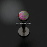 Opal Glitter Shower Dome Steel Labret-Pink