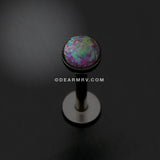 Opal Glitter Shower Dome Steel Labret-Purple