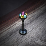 Colorline Sprinkle Dot Sparkles Multi Gem Steel Labret-Black/Retro