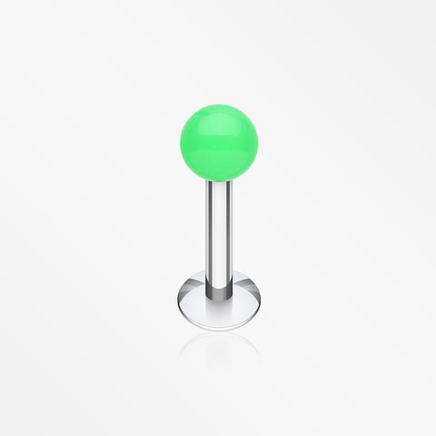 Neon UV Acrylic Ball Top Labret-Green