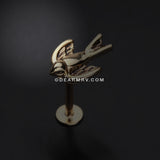 Golden Sparrow Top Steel Labret-Gold