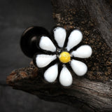 Colorline Spring Blossom Flower Top Steel Labret-Black/White/Yellow