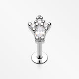 Victorian Sparkle Top Steel Labret-Clear