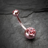Jelly Belly Unity Gem Belly Button Ring-Light Pink