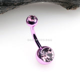 Jelly Belly Unity Gem Belly Button Ring-Light Purple