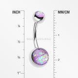Opal Sparkle Shower Basic Belly Button Ring-Purple