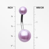 Pearlescent Luster Basic Belly Button Ring-Purple