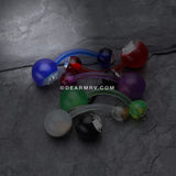 Bio Flexible Shaft Gem Ball Acrylic Belly Button Ring-Clear