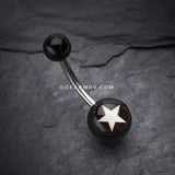 Nova Star Acrylic Belly Button Ring-White