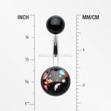 Galaxy Daze Acrylic Logo Belly Button Ring-Black