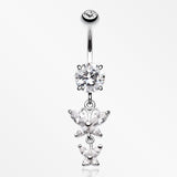 Butterfly Besties Belly Button Ring-Clear