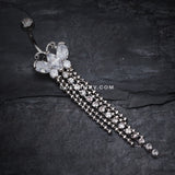 Butterfly Dazzle Showers Belly Button Ring-Clear
