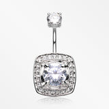 Classic Grand Essentia Belly Button Ring-Clear
