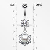 Pearlescent Luster Bubble Belly Button Ring-Clear
