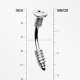 Classic Screw Bolt Steel Belly Button Ring