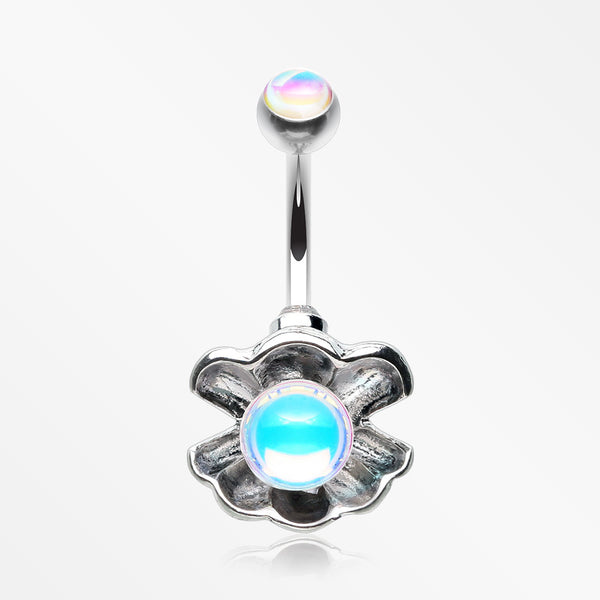 Iridescent Revo Ariel's Shell Belly Button Ring