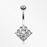 Sparkle Overload Belly Button Ring-Clear
