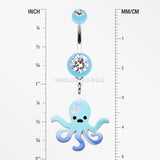Super Sweet Octopus Belly Button Ring-Light Blue