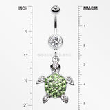 Under the Sea Turtle Belly Button Ring-Clear