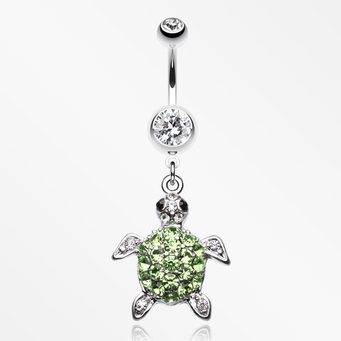 Under the Sea Turtle Belly Button Ring-Clear