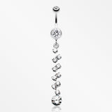 Journey Tier Sparkle Belly Ring-Clear