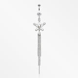 Bright Points Star Belly Button Ring-Clear