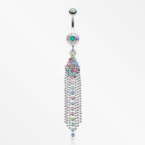 Sparkle Showers Belly Button Ring-Rainbow