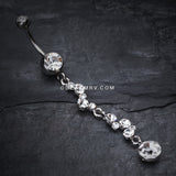 Crystal Journey Swirl Belly Ring-Clear