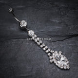 Marquise Chandelier Belly Ring-Clear