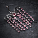 Sparkling Curtain Chandelier Belly Ring-Light Pink