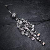 Classic Chandelier Sparkle Belly Ring-Clear