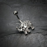Elephant Walk Belly Button Ring-Clear