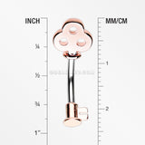 Rose Gold Dainty Princess Key Belly Button Ring-Rose Gold