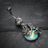 Opal Mystique Fairy Belly Button Ring-Clear