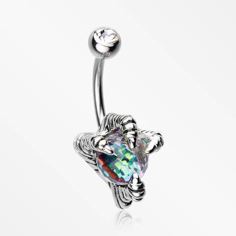 Dragon's Claw Paragon Belly Button Ring-Clear