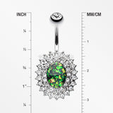 Radiant Opal Sparkle Belly Button Ring-Clear
