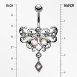 Butterfly Glorieux Belly Button Ring-Aurora Borealis