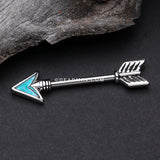 A Pair of Vintage Arrow Turquoise Nipple Barbell-Turquoise