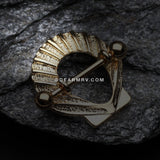 Golden Ariel Seashell Nipple Shield Ring-Gold
