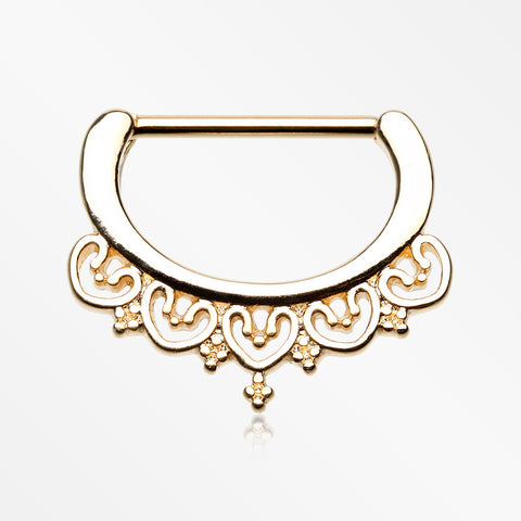 Golden Celestial Filigree Nipple Clicker-Gold