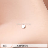 Round Plate Basic Steel Nose Stud Ring-Steel